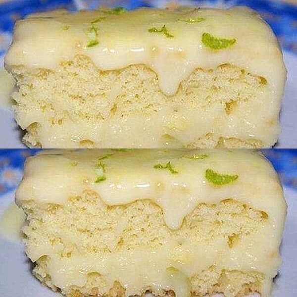 Classic Lemon Chiffon Cake with Cream