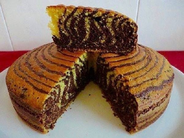 Carrot Chocolate Zebra Marble Cake