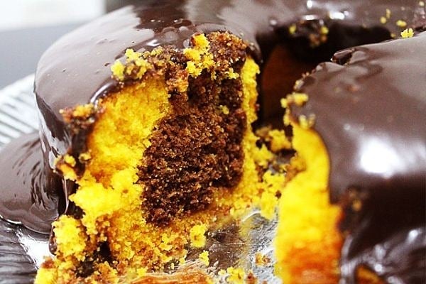 Classic Marbled Carrot Chocolate Cake