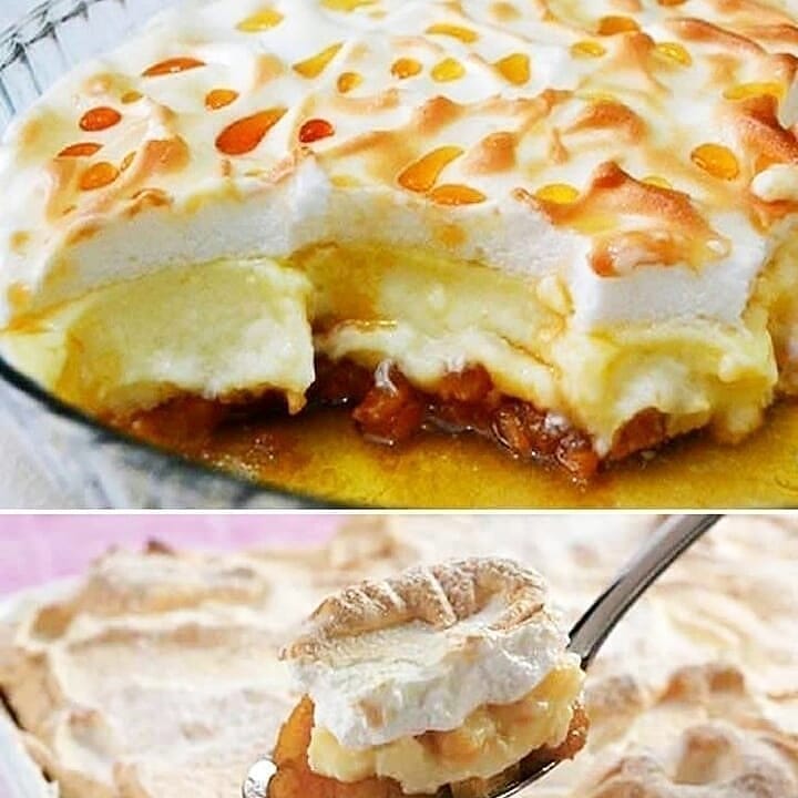 Brazilian Banana Cream Pie with Meringue