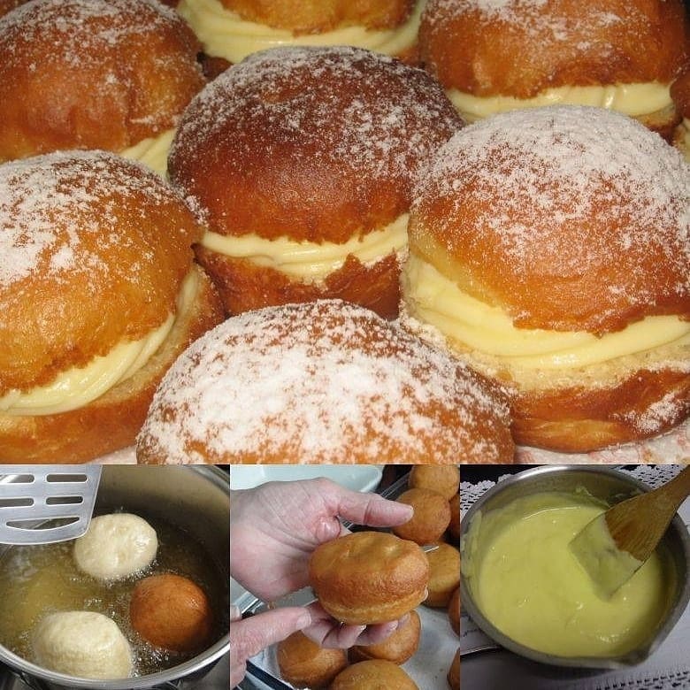 Brazilian Cream-Filled Doughnuts Made in a Blender