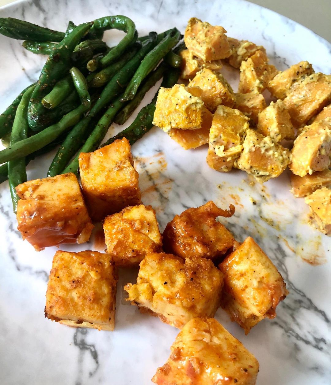 Vegan Buff-Barb Chickpea Tofu