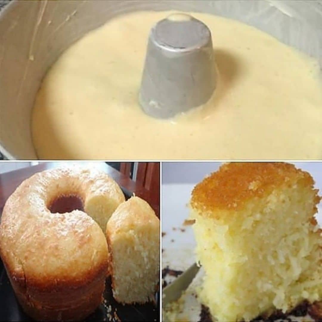 Traditional Brazilian Rice Cake with Coconut and Cheese