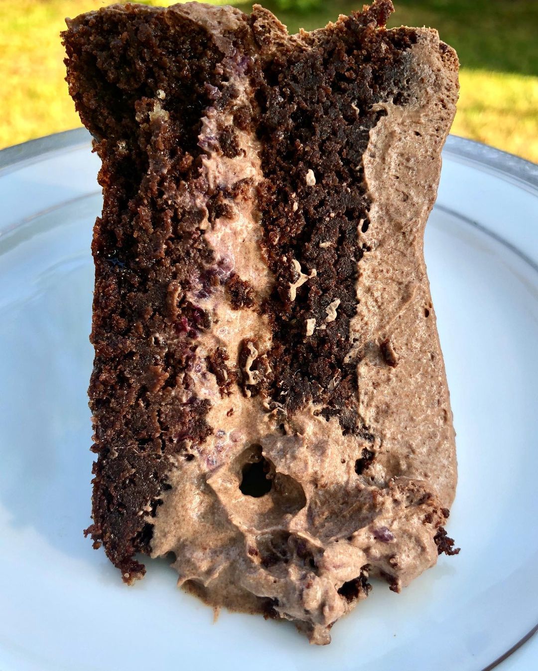 Espresso Brownie Cake with Chocolate Mousse Frosting