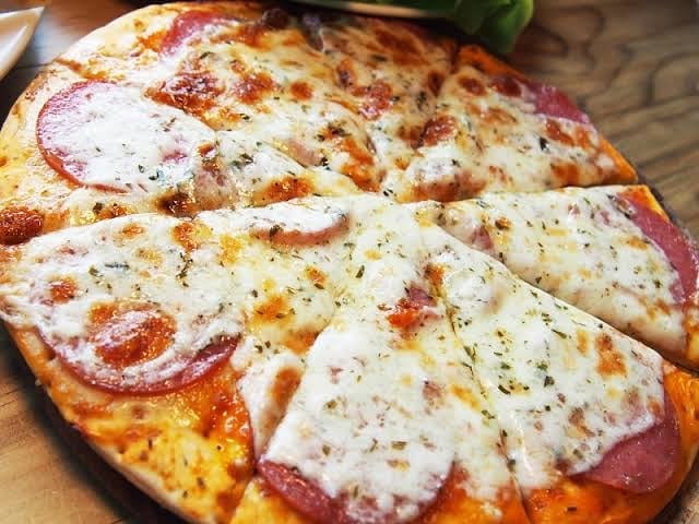 Salami and Cheese Pizza
