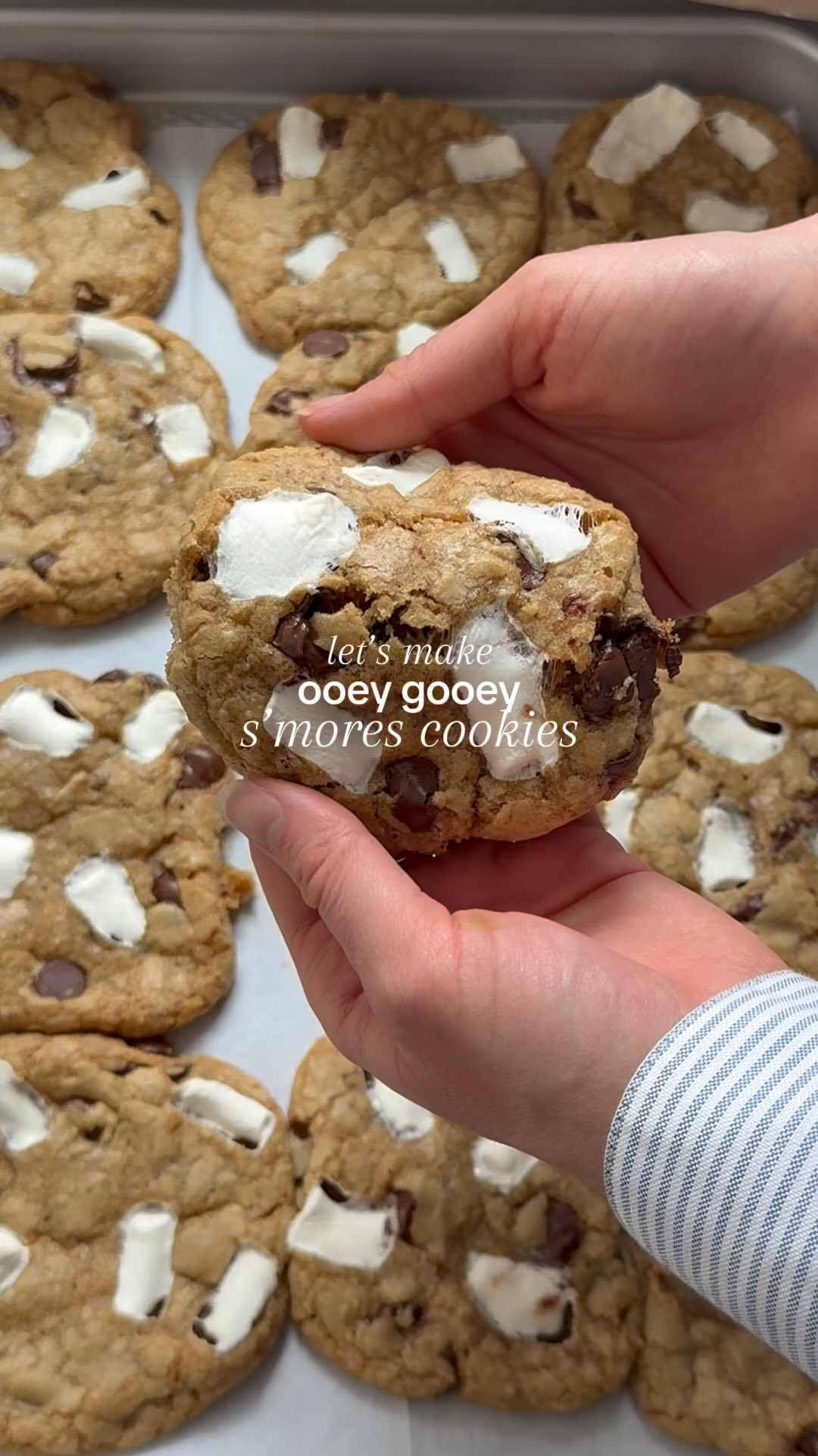 Easy Baked S’mores Marshmallow Cookies