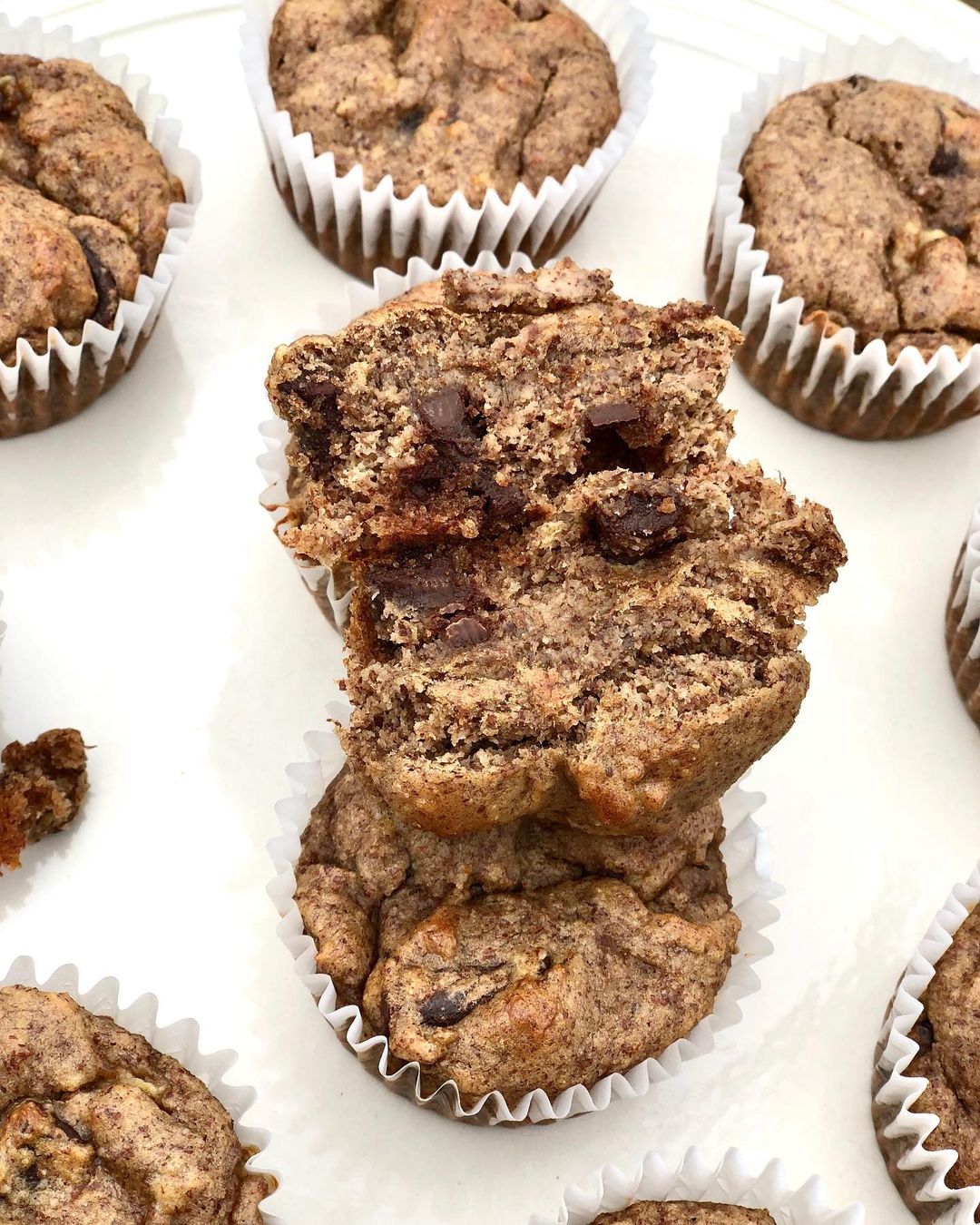 Chunky Banana Chocolate Chip Muffins