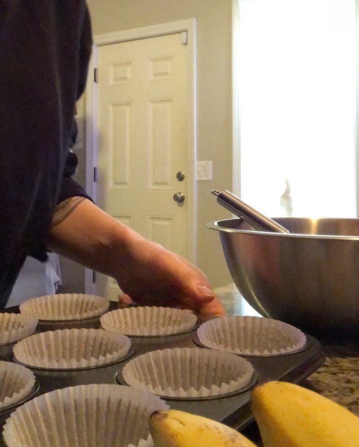 Chunky Banana Chocolate Chip Muffins