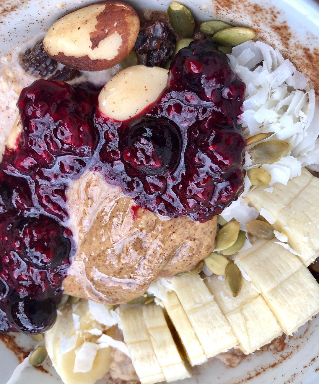 Homemade Jam in my Oat Bowl