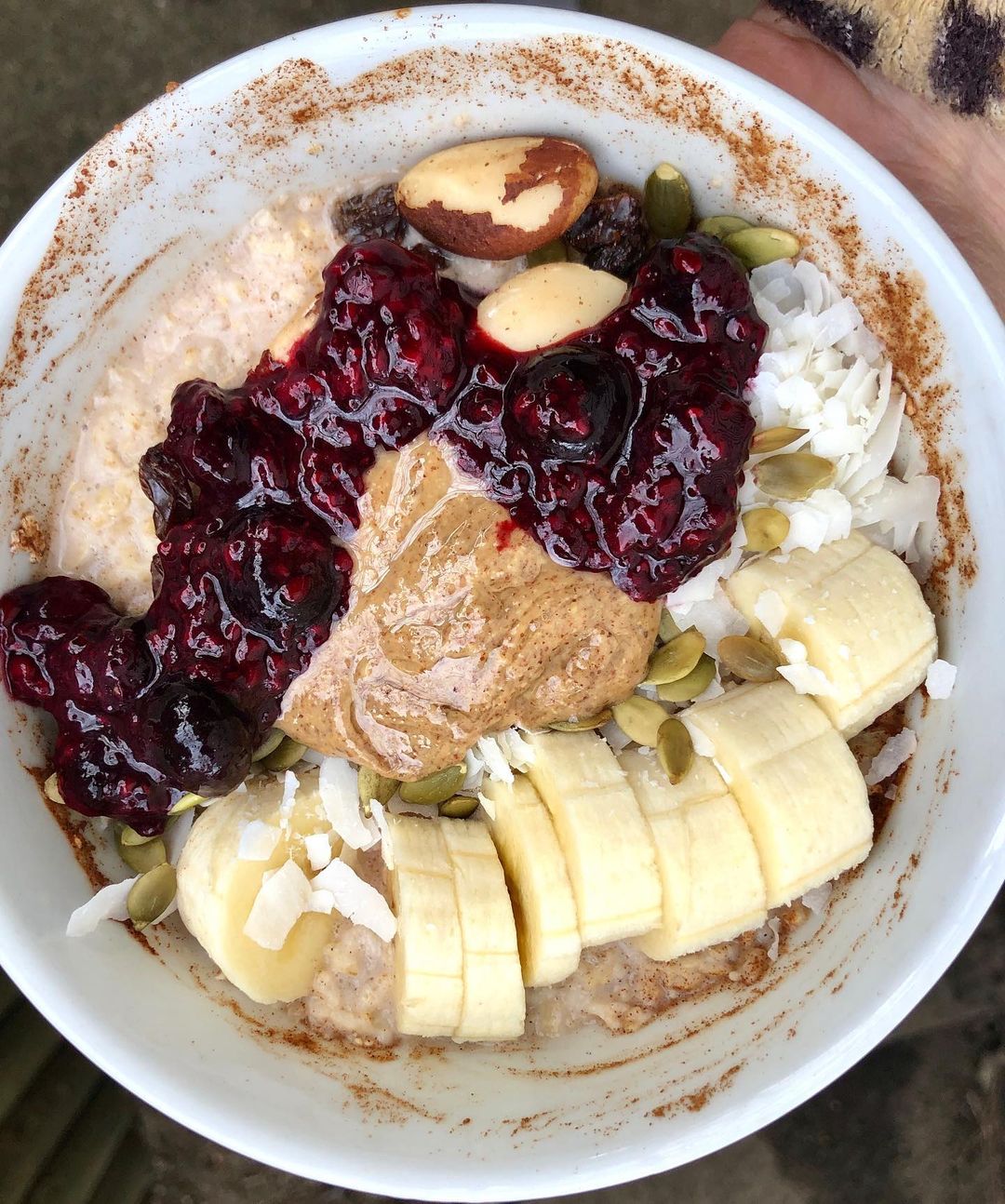 Homemade Jam in my Oat Bowl