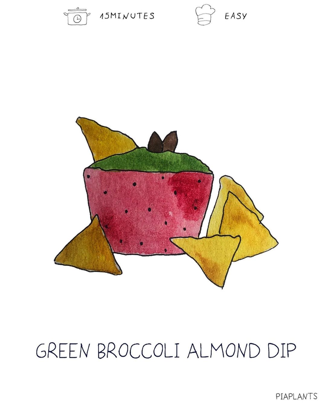 green broccoli almond dip