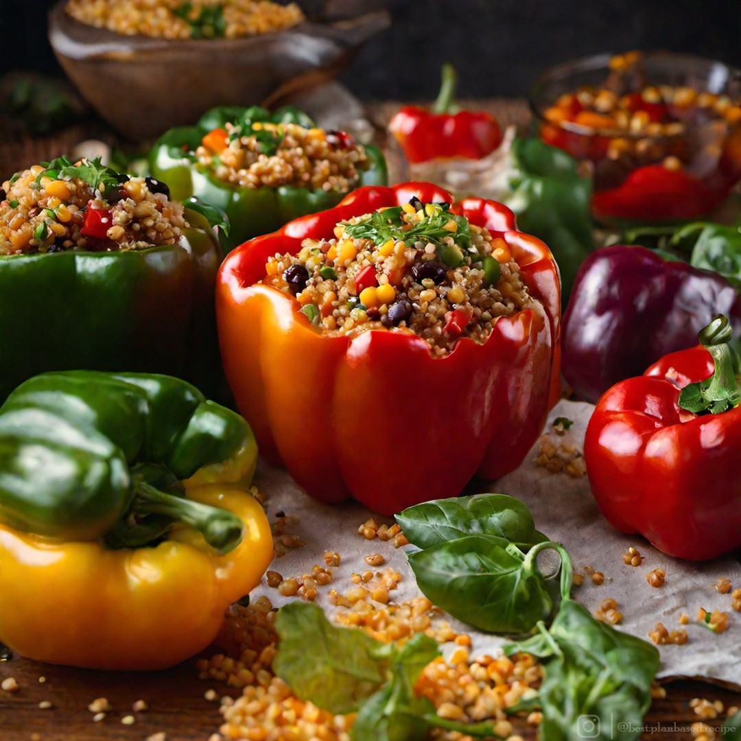 Vegan Stuffed Bell Peppers with Quinoa and Beans