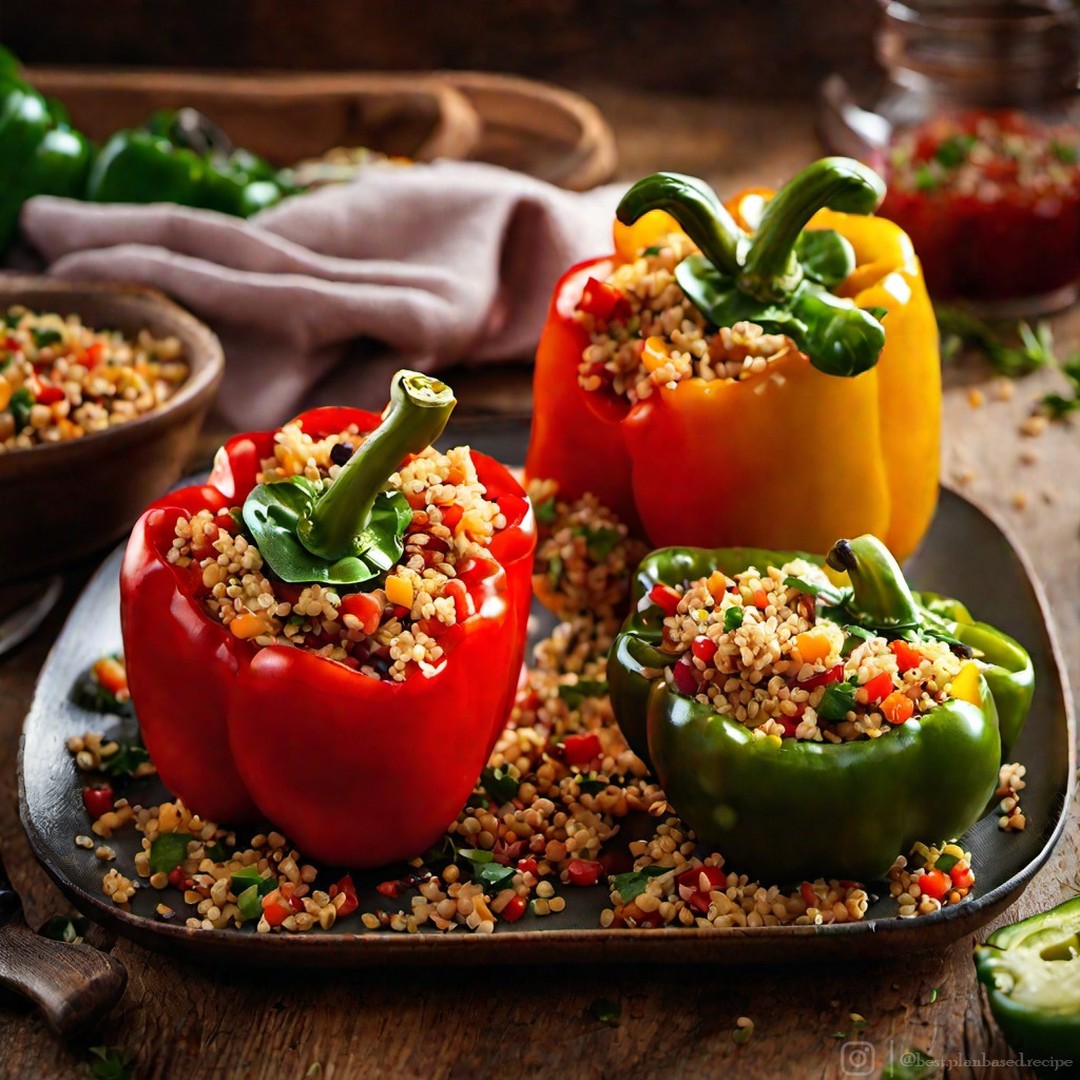Vegan Stuffed Bell Peppers with Quinoa and Beans