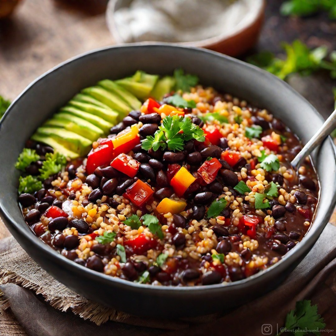 Vegan Black Bean and Quinoa Chili