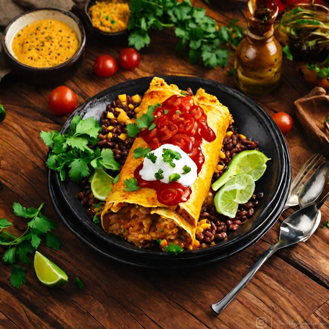 Vegan Jackfruit and Black Bean Enchiladas