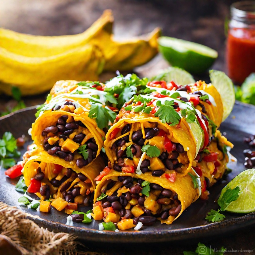 Vegan Jackfruit and Black Bean Enchiladas