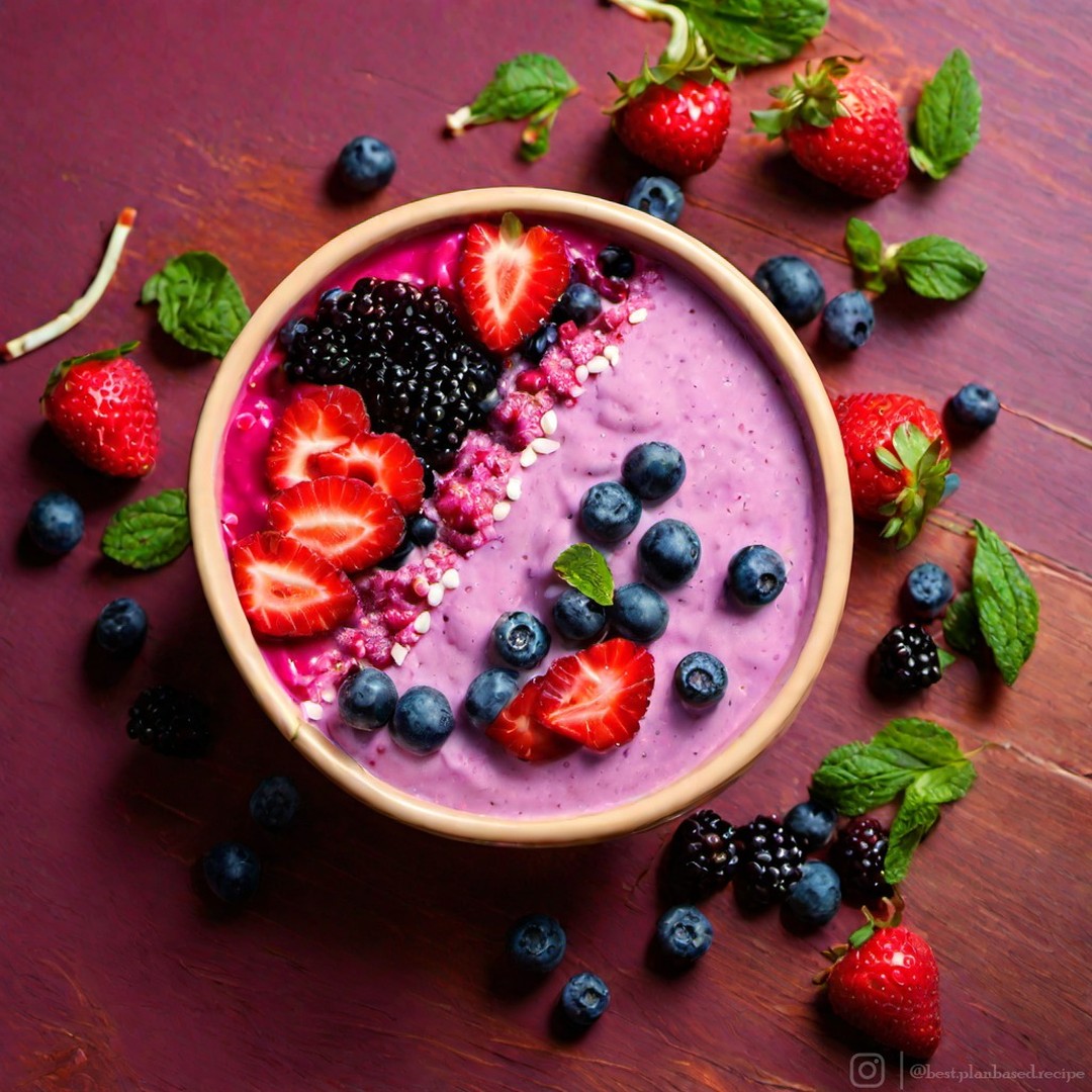 Vegan Mixed Berry Smoothie Bowl