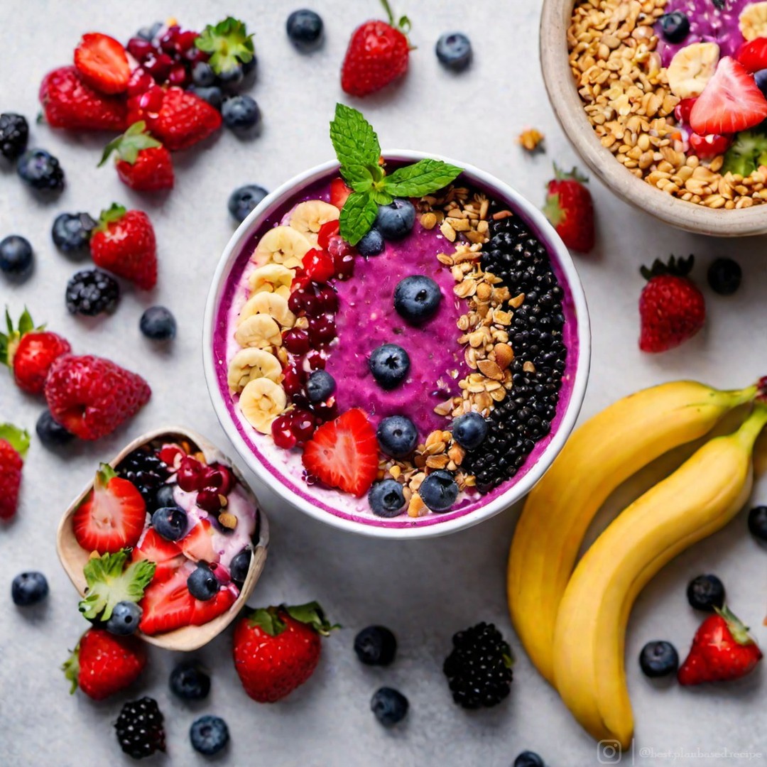 Vegan Mixed Berry Smoothie Bowl