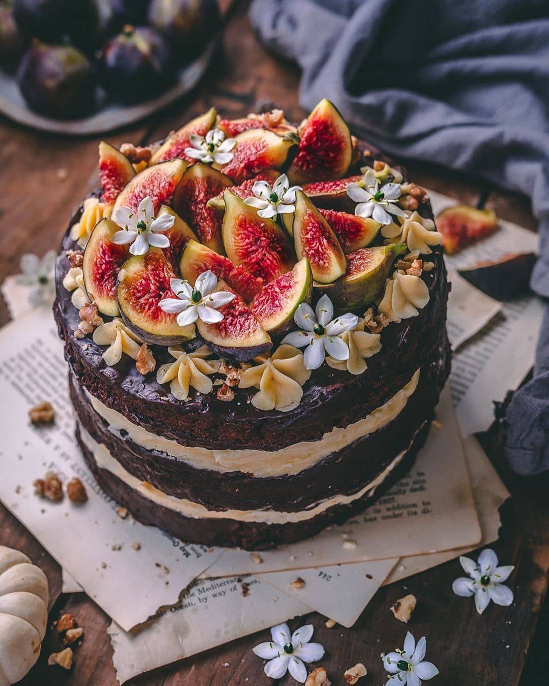 Chocolate Cake with Pumpkin Buttercream