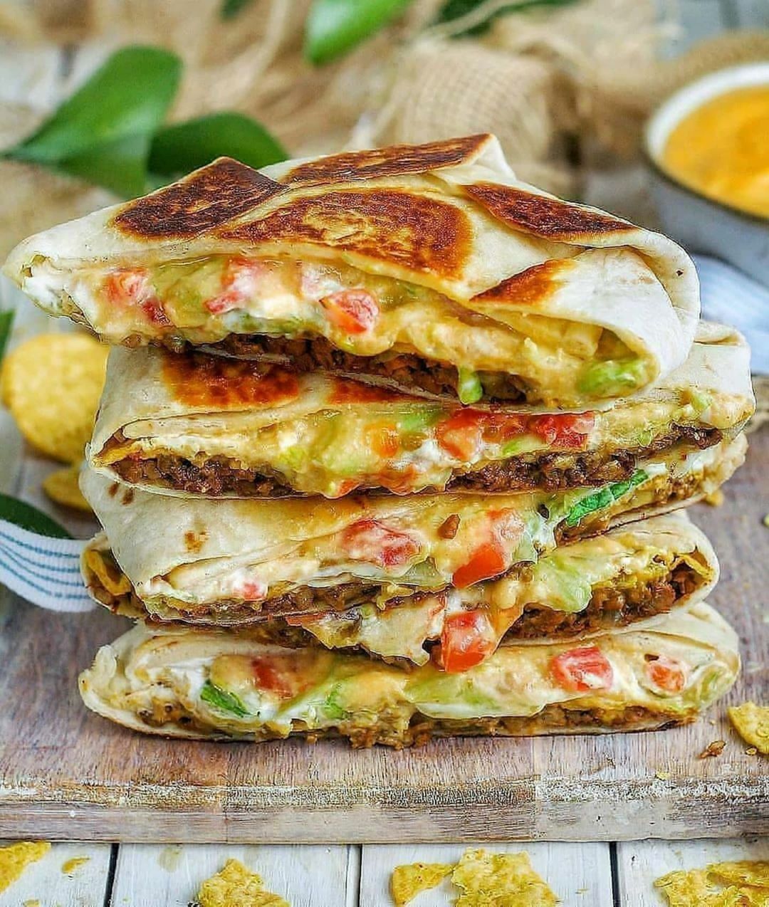 Vegan Crunchwraps with Taco Filling