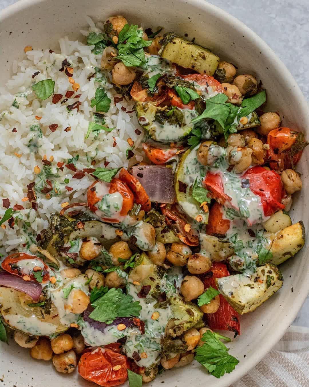 Vegan Garlic Herb Sheet Pan Dinner