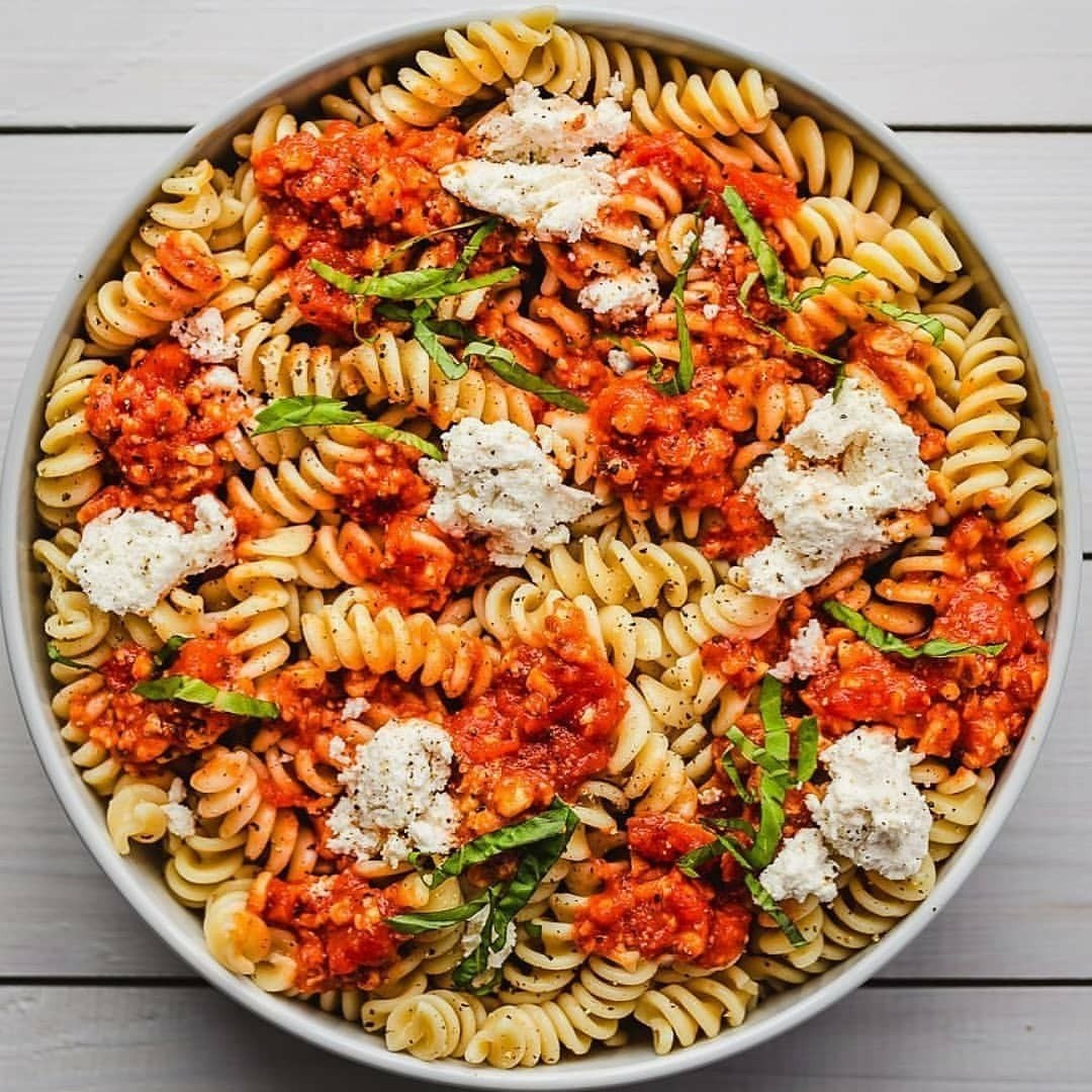 Vegan Tempeh Bolognese with Pasta