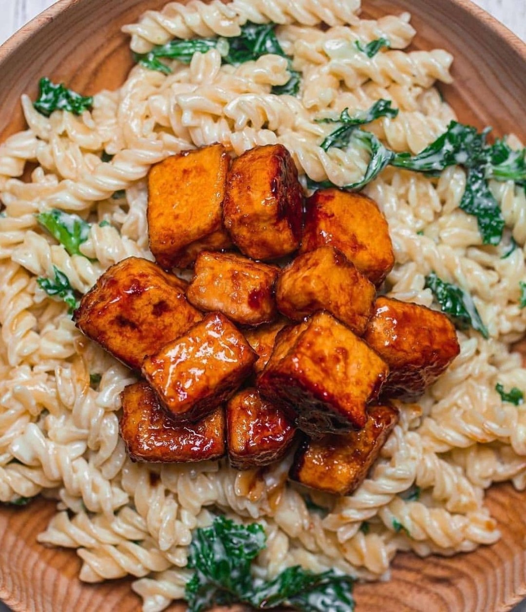 Crispy Tofu and Coconut Pasta
