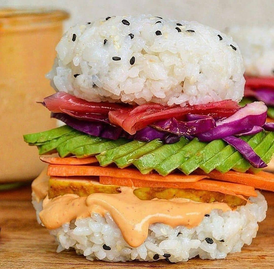 Vegan Sushi Burger with Chipotle Mayo