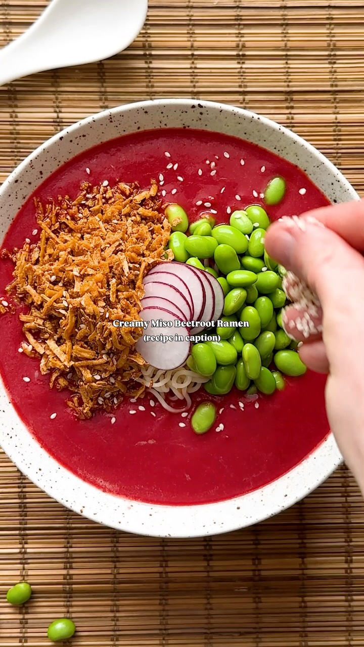 Creamy Miso Beetroot Ramen