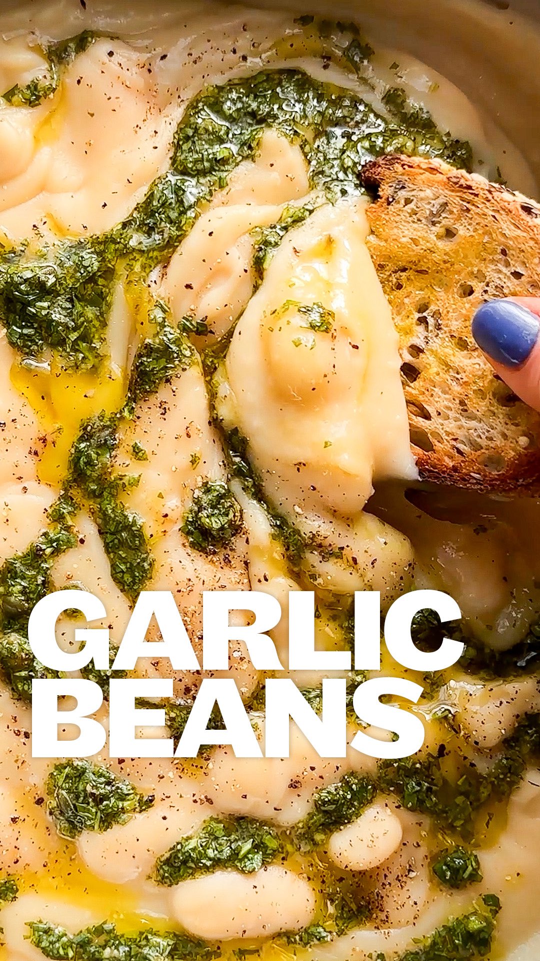 Garlicky Creamed Butter Beans with Salsa Verde