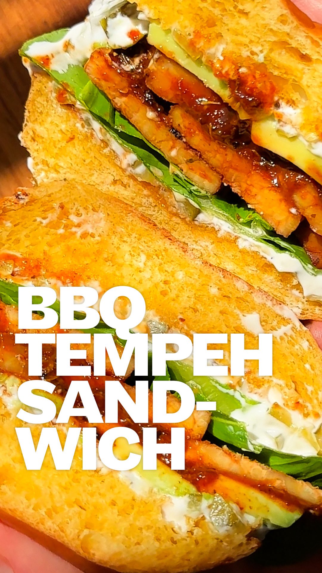 Bbq Tempeh Sandwich with Pickle Mayo
