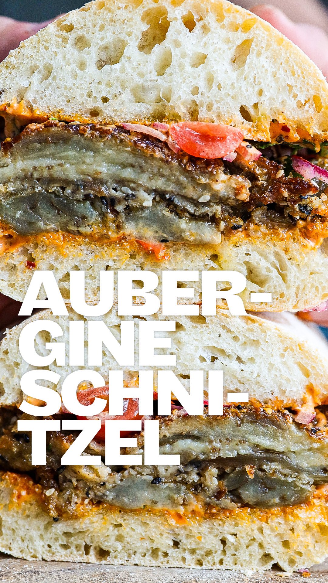 Aubergine Schnitzel Sandwich with Harissa Mayo