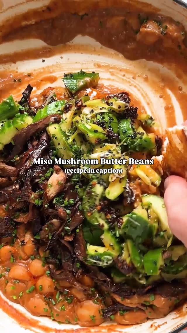 Roasted Miso Mushrooms and Butterbeans