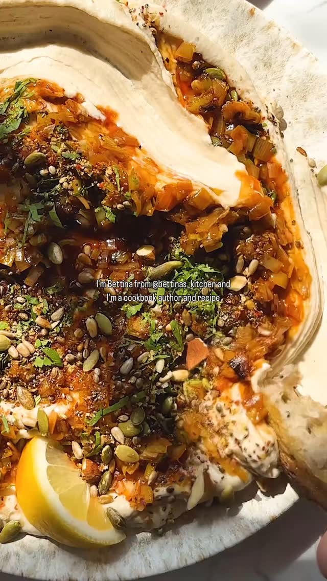 Butterbean Dip with Leek Topping