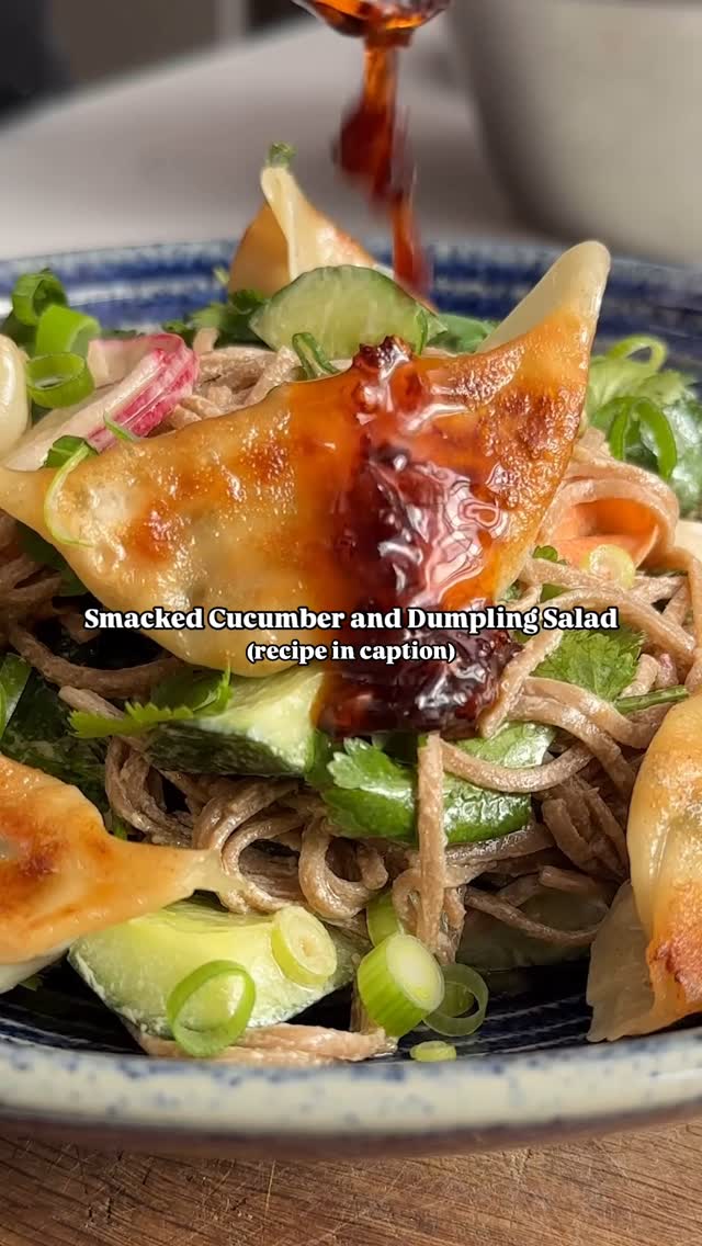 Smacked Cucumber and Dumpling Salad