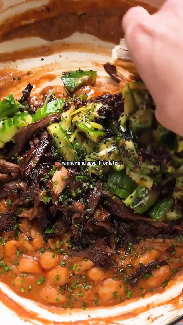 Miso Roasted Mushrooms with Butterbeans