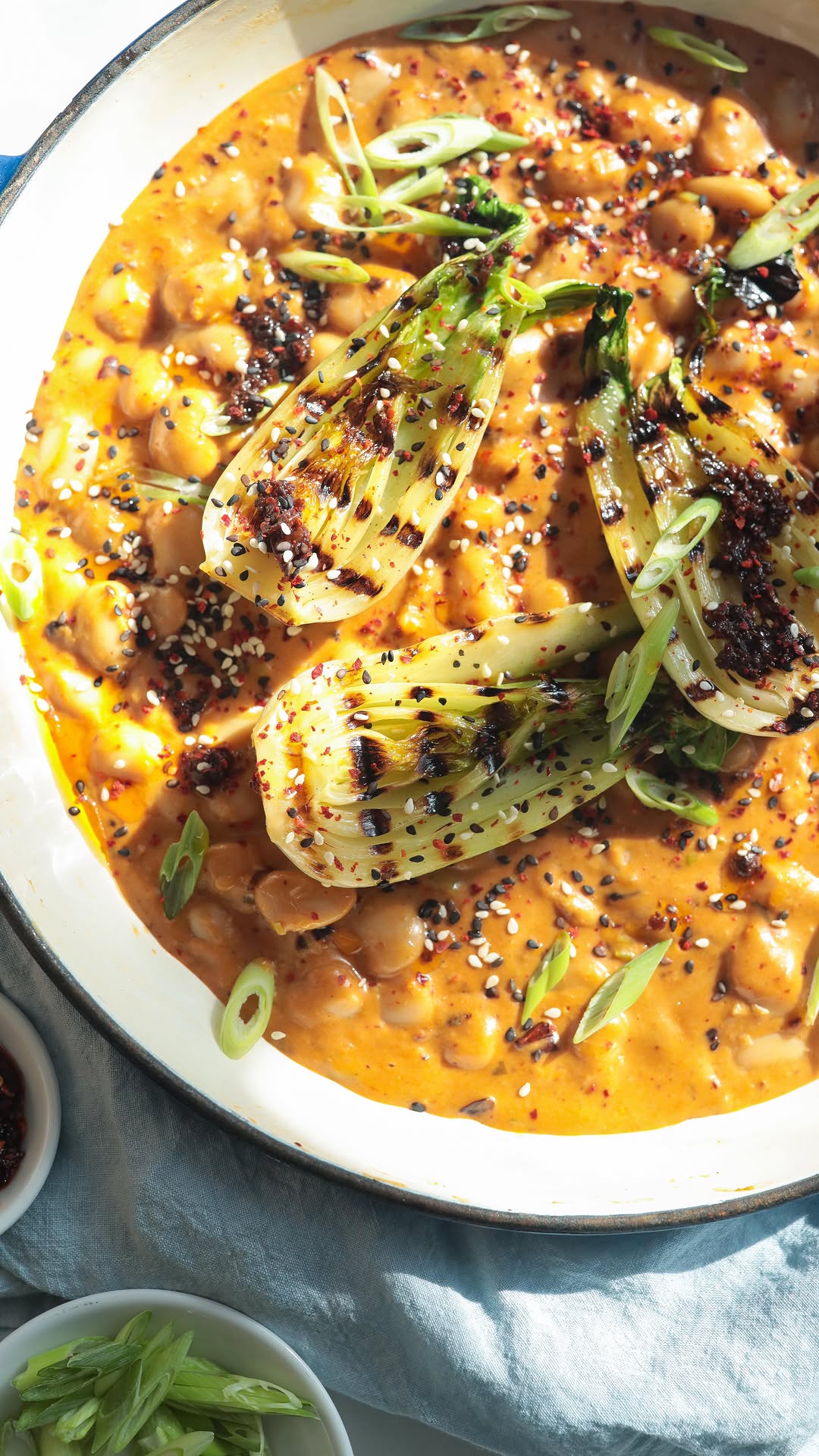 Sesame Peanut Beans with Pak Choi