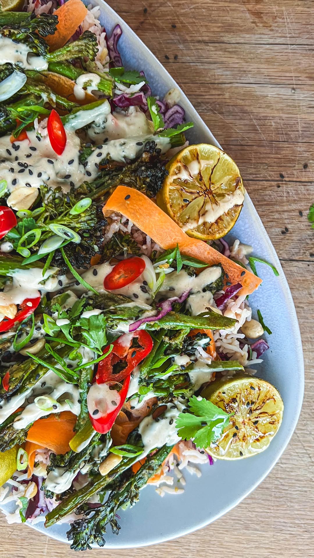 Broccoli Thai Green Curry Salad
