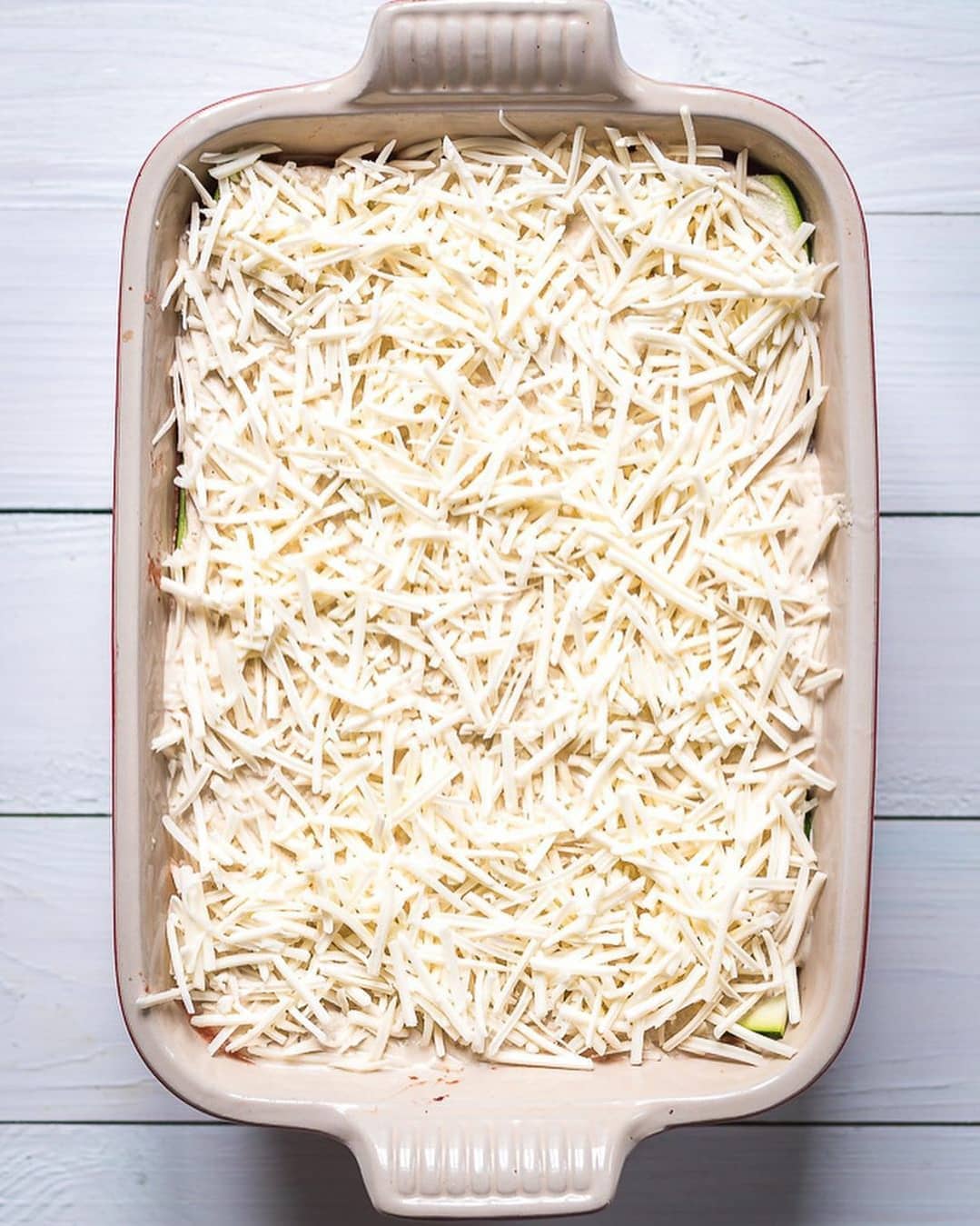 Vegan Zucchini Lasagna with Bolognese and Cheese