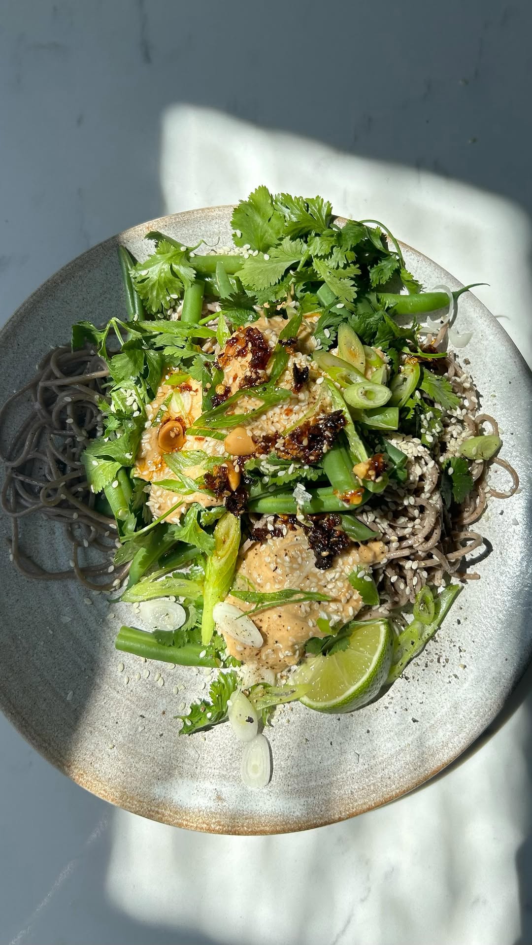Dan Dan Noodles with Ginger Peanut Sauce