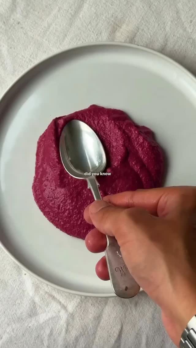 Broccoli Steak with Beetroot Hummus