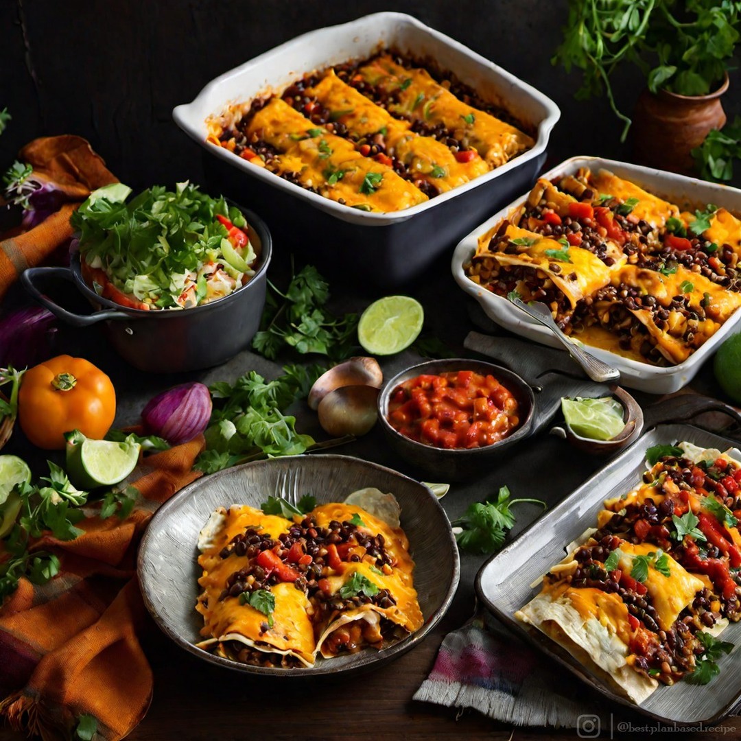 Vegan Black Bean and Sweet Potato Enchiladas