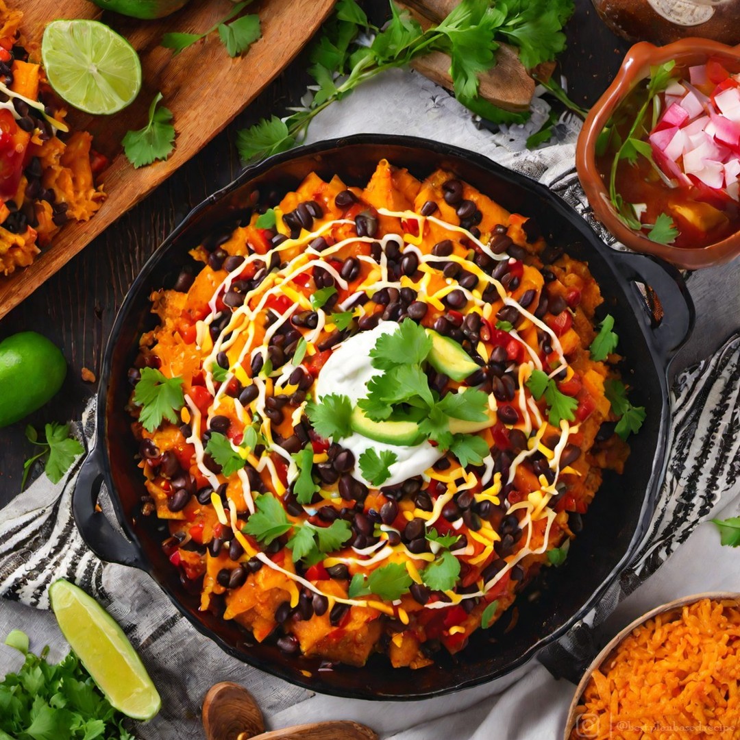 Vegan Black Bean and Sweet Potato Enchiladas