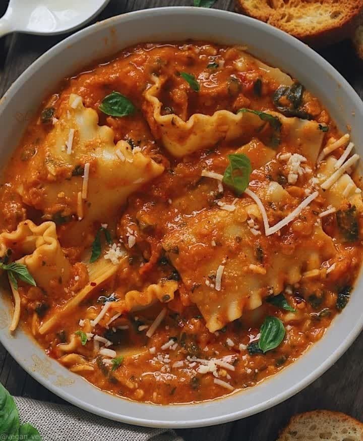 Lentil Lasagna Noodle Soup