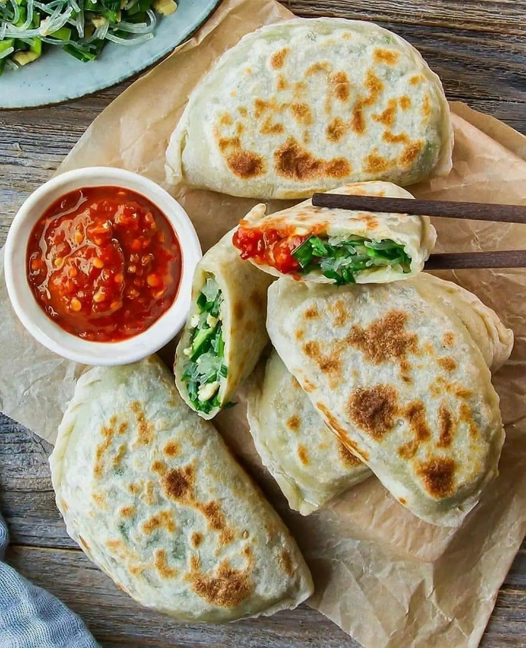 Crispy Chewy Chinese Chive Pockets