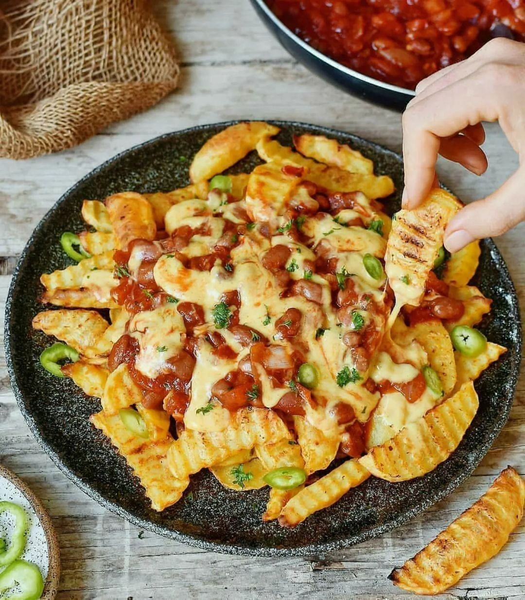 Vegan Chili Cheese Fries