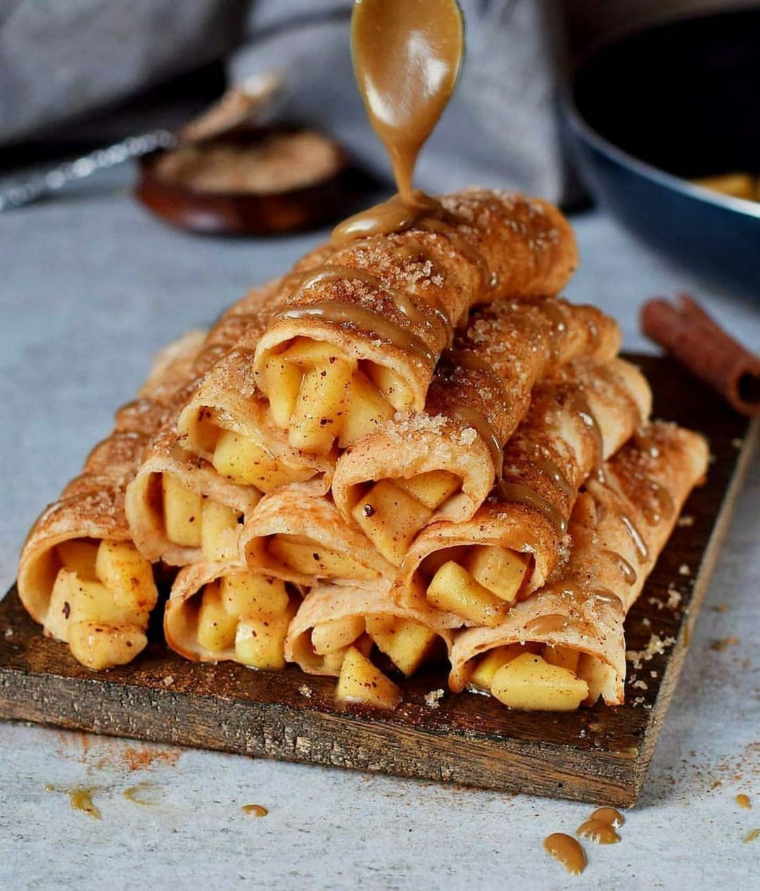 Vegan Apple Cinnamon Crepes