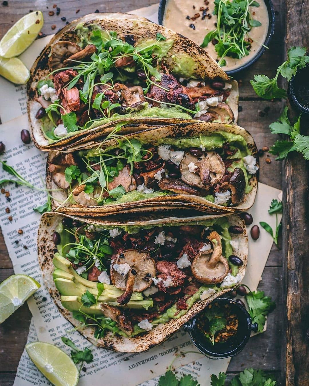 Vegan Jackfruit Tacos with Chipotle Lime Crema