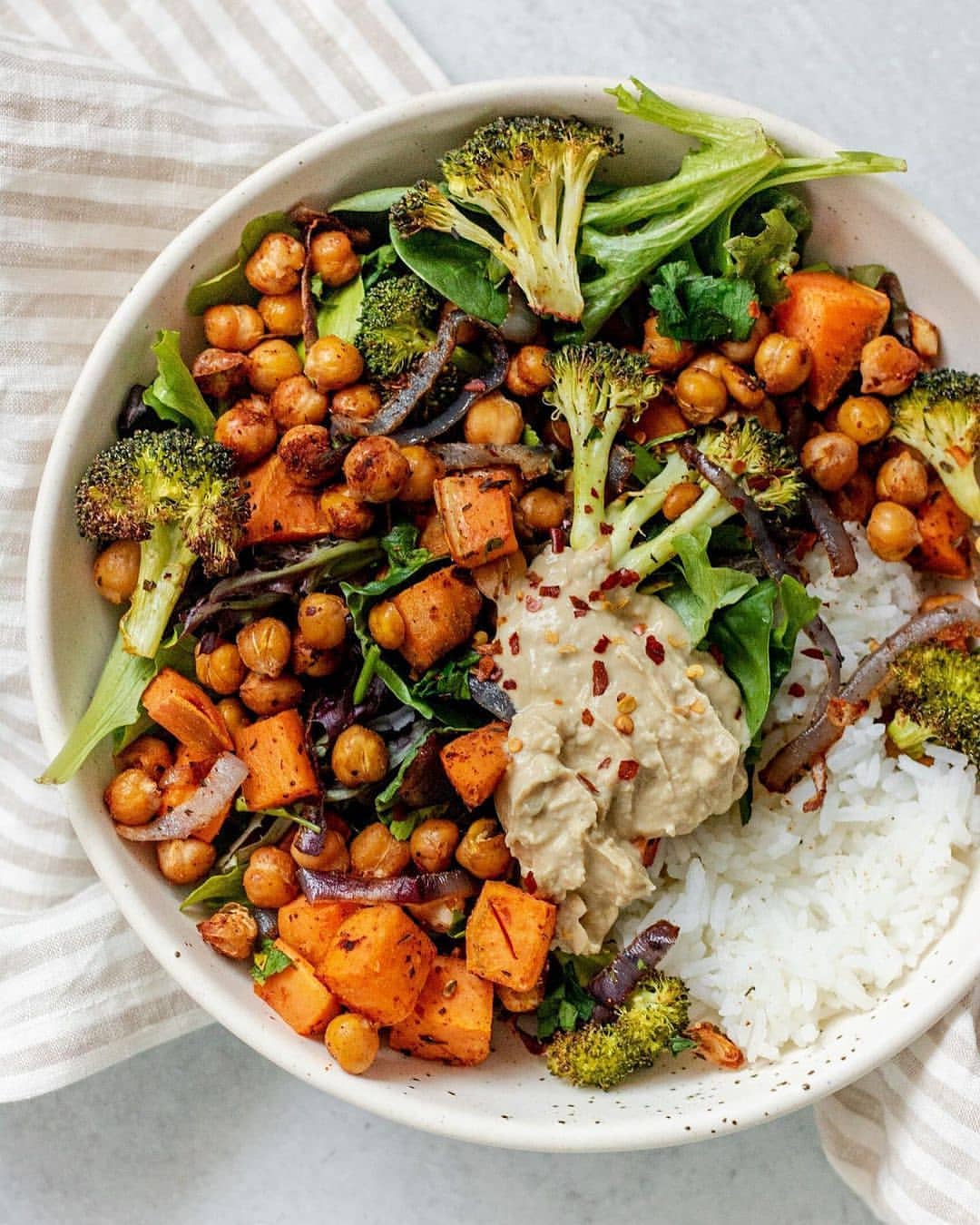 Sweet Potato Chickpea Sheet Pan