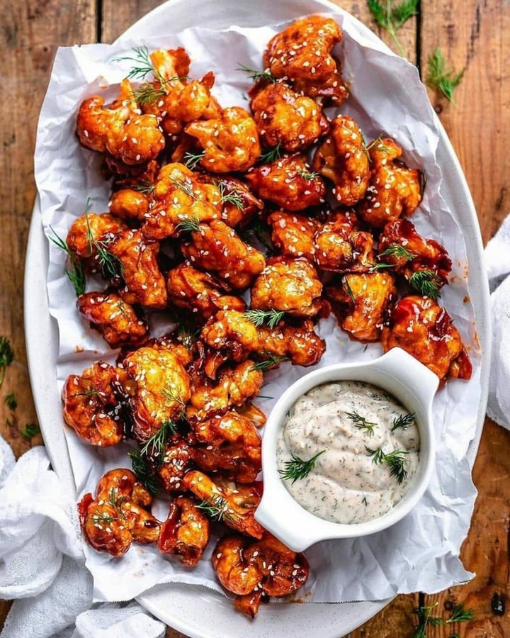 Vegan Cauliflower Buffalo Wings